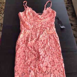 Lulus pink lace dress